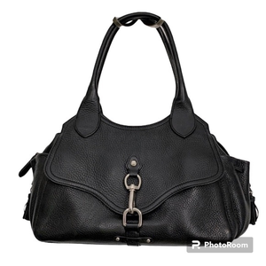 Cole Haan black pebble leather satchel. Village H06. Clean exterior. ‎ EUC